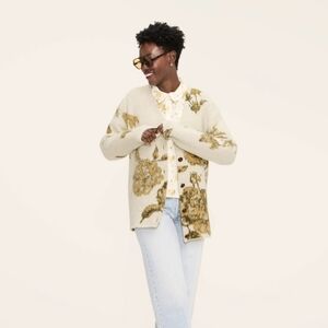 Woolrich Floral Patterned Cardigan Size Medium NWT